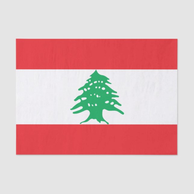 Libanesische Flagge (Libanon-Flagge) Seidenpapier (Vorderseite)