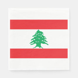 Libanesische Flagge (Libanon-Flagge) Serviette