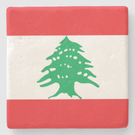 Libanesische Flagge (Libanon-Flagge) Steinuntersetzer