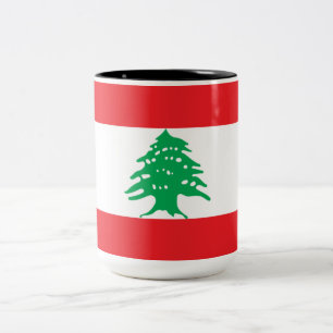 Libanesische Flagge (Libanon-Flagge) Zweifarbige Tasse