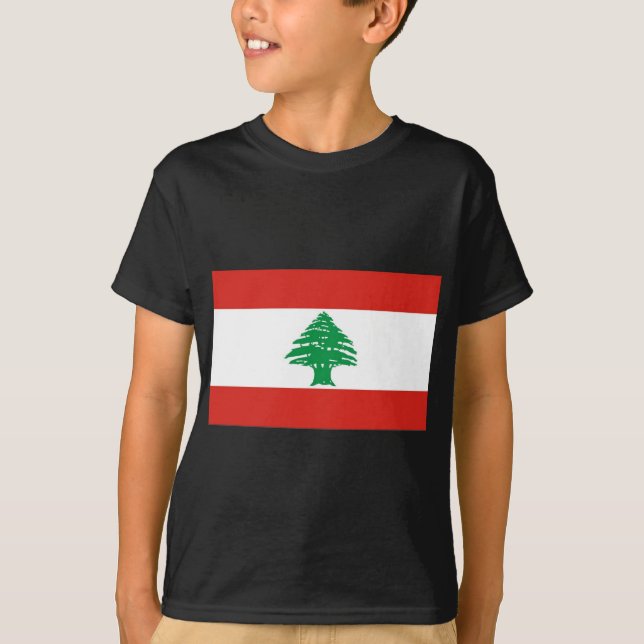 Libanesische Flagge T-Shirt (Vorderseite)