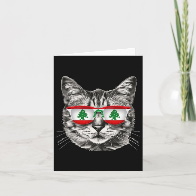 libanesische Flaggenkatze Eigentümer Souvenirs Pro Karte (Vorderseite)