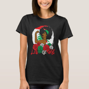 Libanesische Frau Mädchen Libanon Frau Libanon-Fla T-Shirt