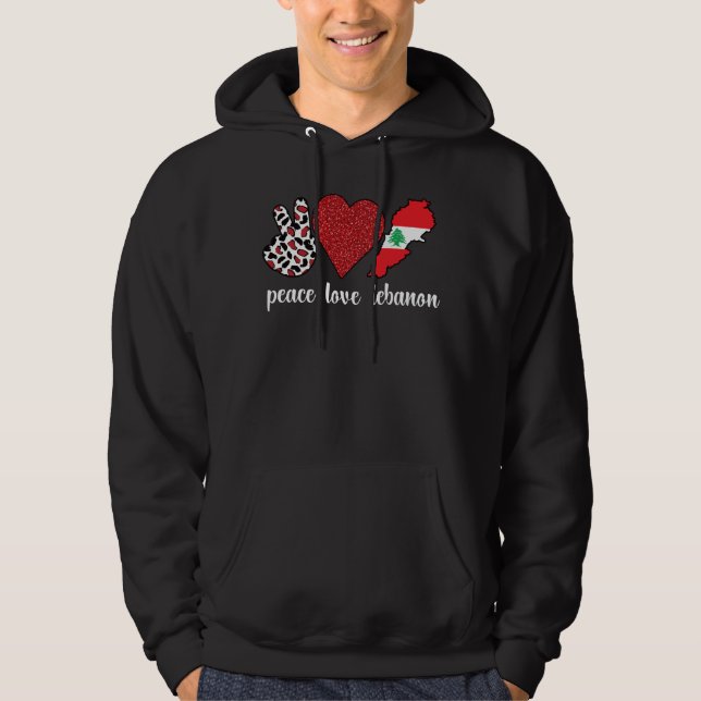 Libanesische Roots Libanon Flagge Libanon Hoodie (Vorderseite)