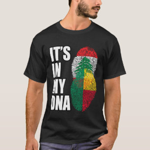 Libanesische und Benin-Mix-DNA-Flagge T-Shirt