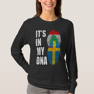 Libanesische und schwedische MISCHDNA-Flagge T-Shirt