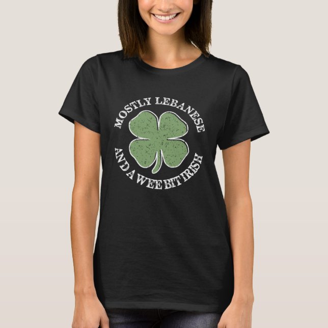 libanesischer St Patricks Day T-Shirt (Vorderseite)
