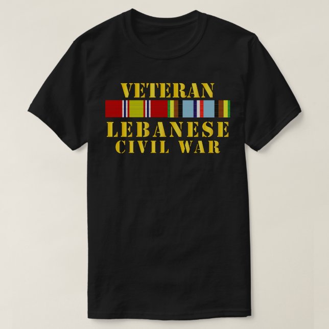 Libanesischer Veteran w EXP SVC T-Shirt (Design vorne)