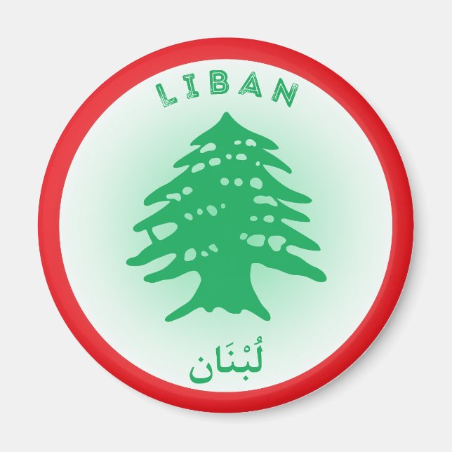 Libanon-Erbe-Emblem Magnet (Vorne)