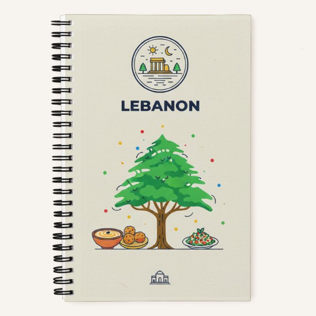 Libanon-Erbe & Zedernbaum-Fotoarchiv Notizbuch (Vorderseite)