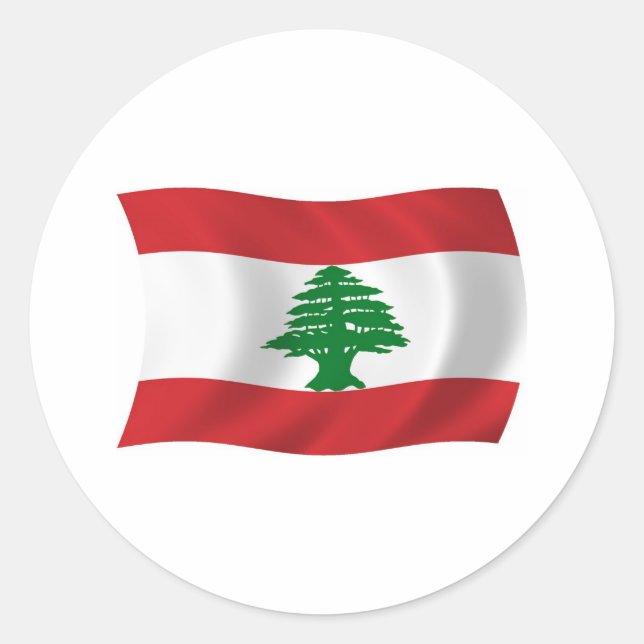 Libanon-Flag-Aufkleber Runder Aufkleber (Vorderseite)