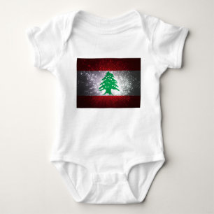 Libanon Flag Feuerwerk Baby Strampler