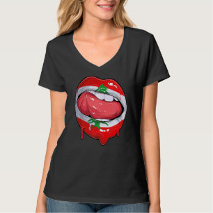 Libanon Flag Mouth Soccer Libanon T-Shirt
