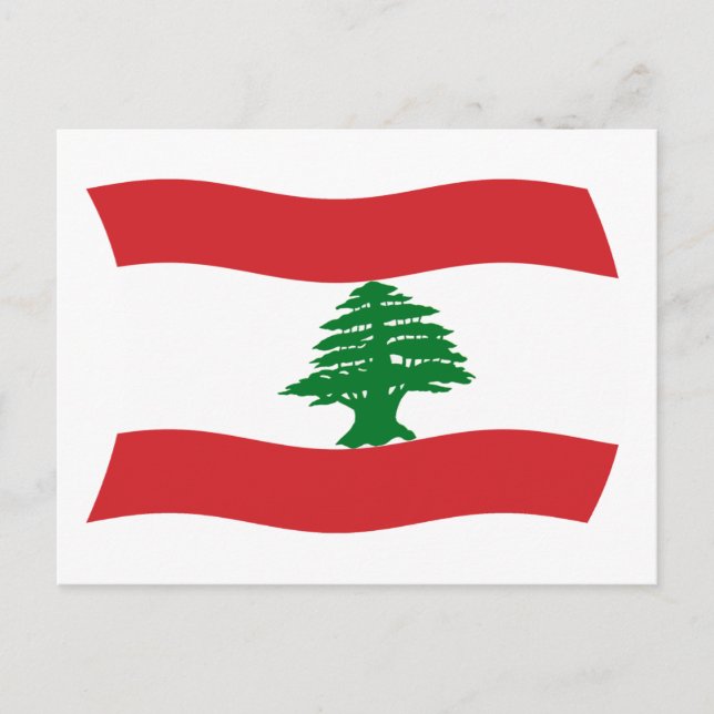 Libanon Flag Postkarte (Vorderseite)