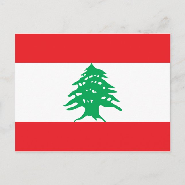 Libanon Flag Postkarte (Vorderseite)