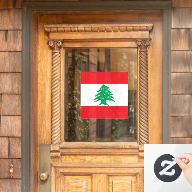 Libanon-Flagge Fensteraufkleber (Haustür)