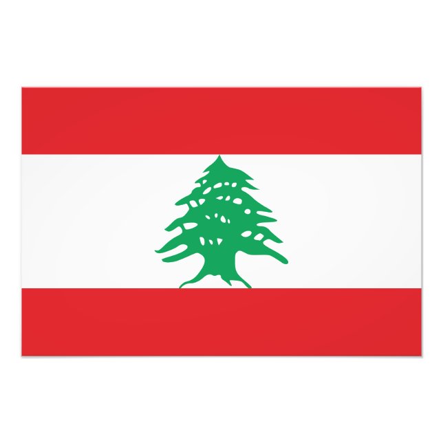Libanon-Flagge Fotodruck (Vorne)