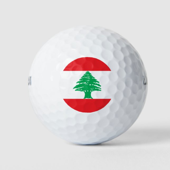 Libanon-Flagge Golfball (Vorderseite)