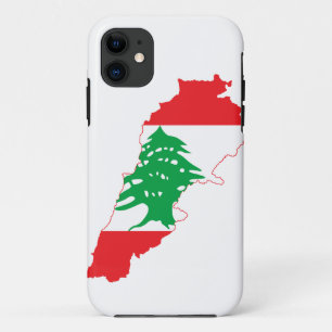 Libanon Flagge Karte iPhone 11 Hülle