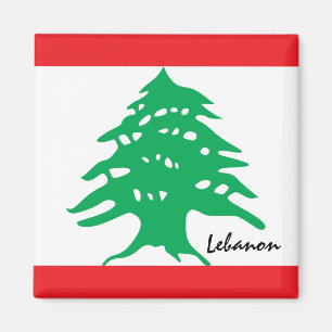 Libanon Flagge / Libanon / Sportfans Magnet