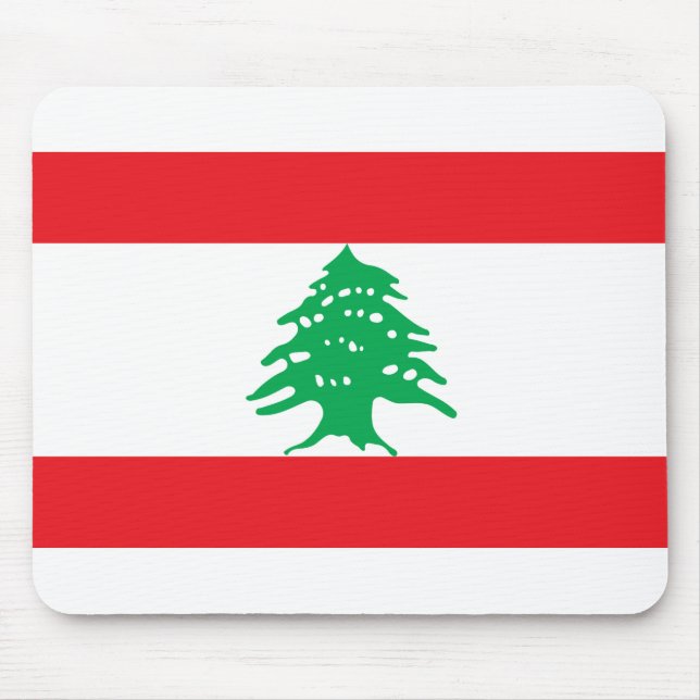 Libanon-Flagge Mousepad (Vorne)