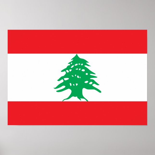 Libanon-Flagge Poster (Vorne)