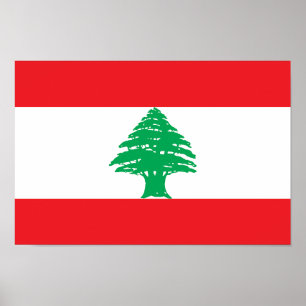 Libanon-Flagge Poster