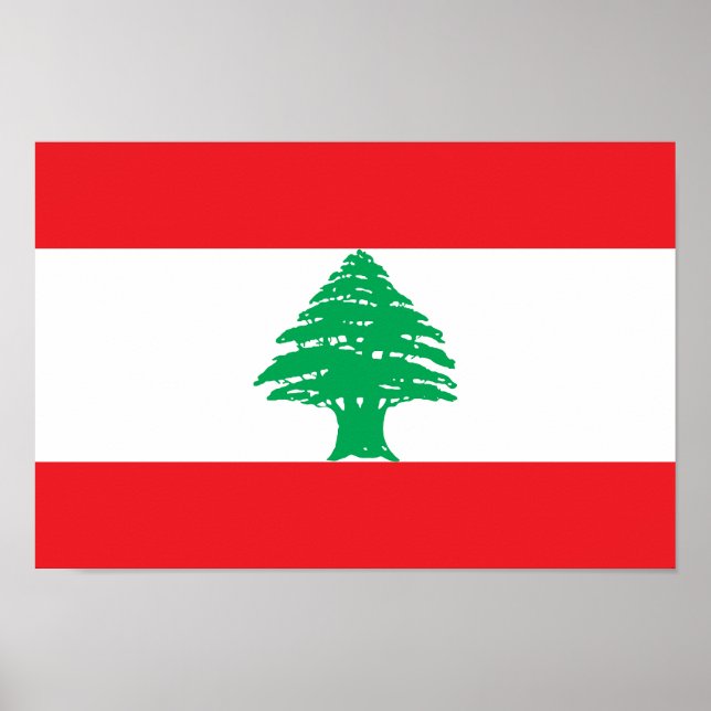 Libanon-Flagge Poster (Vorne)