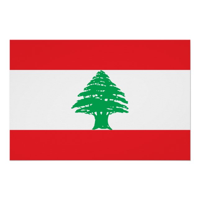 Libanon-Flagge Poster (Vorderseite)