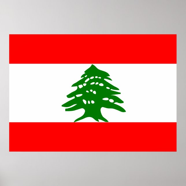 Libanon-Flagge Poster (Vorne)