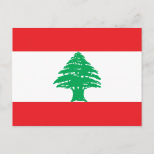 Libanon-Flagge Postkarte
