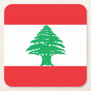 Libanon-Flagge Rechteckiger Pappuntersetzer