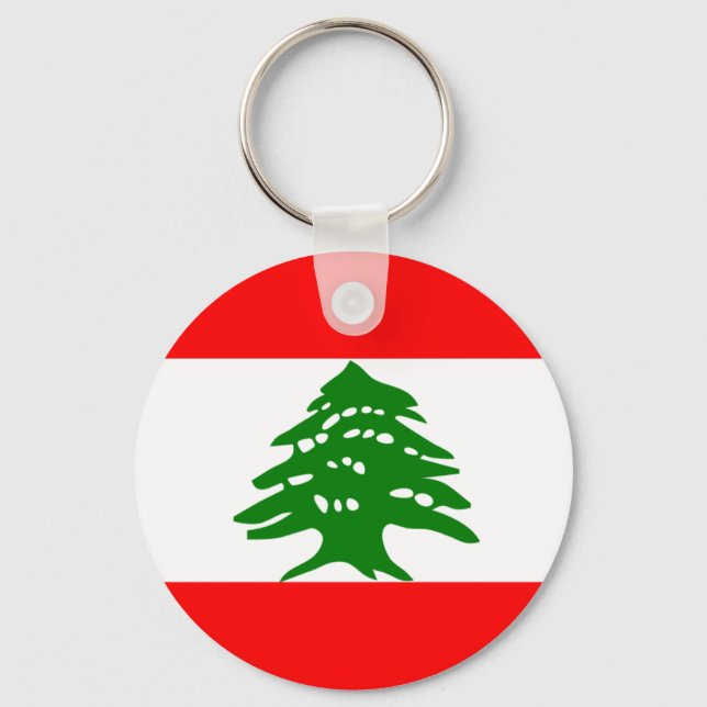 Libanon-Flagge Schlüsselanhänger (Vorderseite)