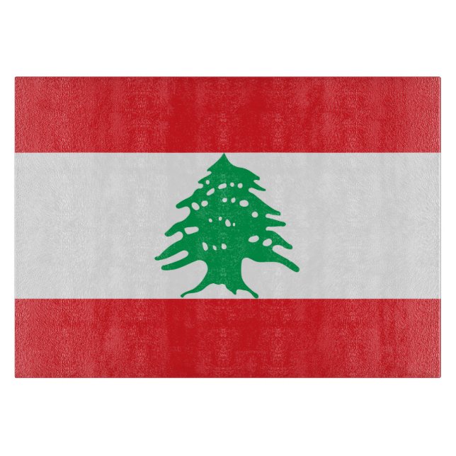 Libanon-Flagge Schneidebrett (Vorderseite)