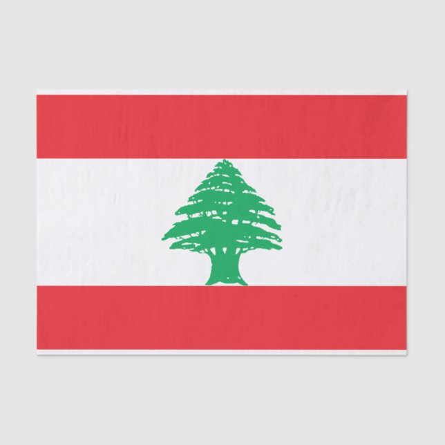 Libanon-Flagge Seidenpapier (Vorderseite)