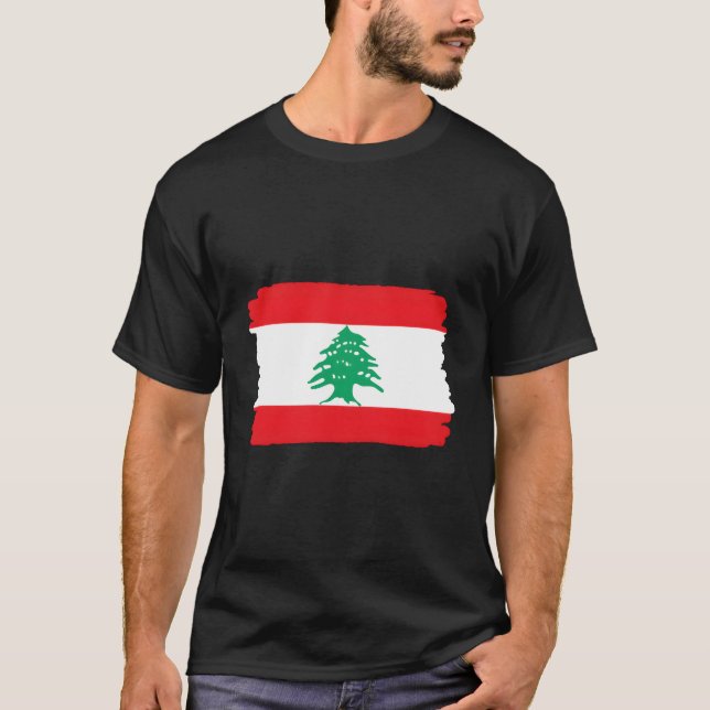 Libanon-Flagge T-Shirt (Vorderseite)