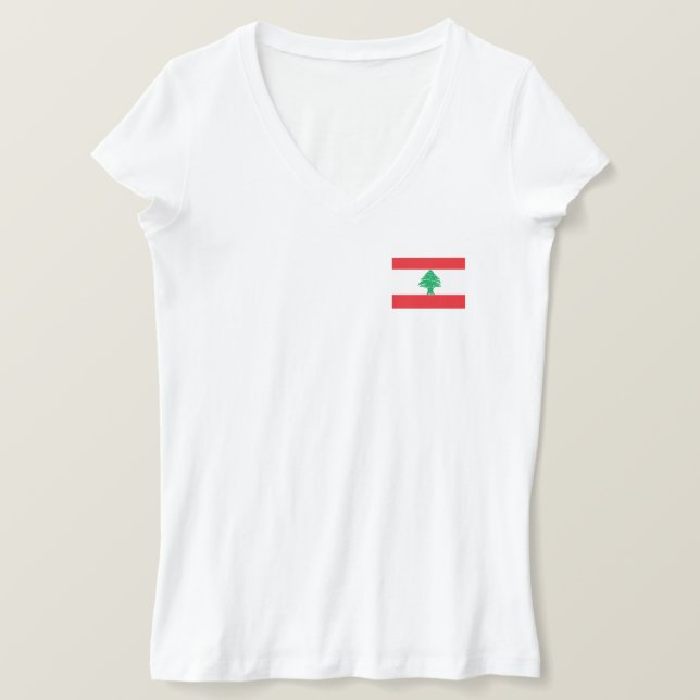 Libanon-Flagge T-Shirt (Design vorne)