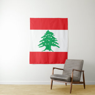 Libanon-Flagge Wandteppich