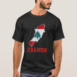 Libanon-Flagge Zeder Baum Beirut libanesisch Arabi T-Shirt