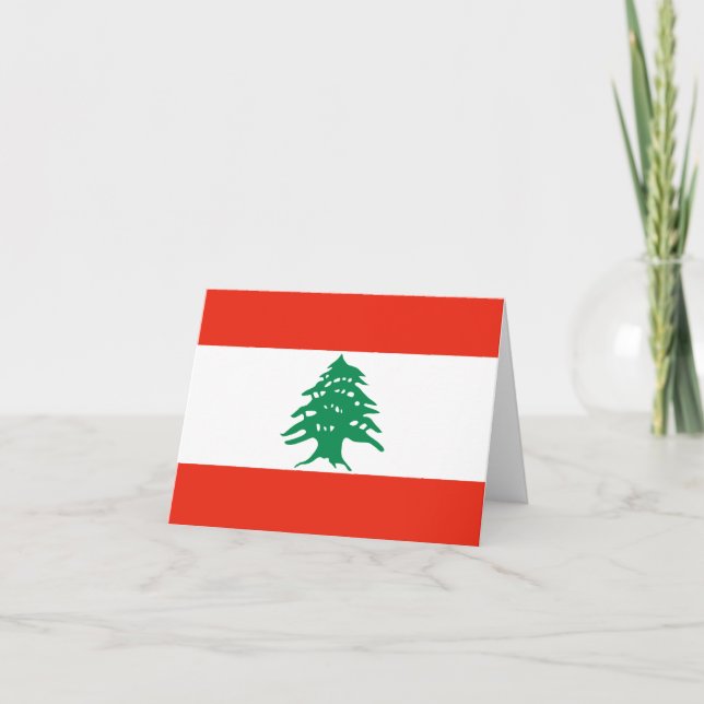 Libanon Flaggennotecard Karte (Vorderseite)