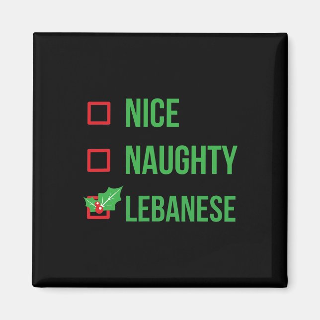 Libanon Funny Libanon Pajama Weihnachtsgeschenk 1 Magnet (Vorne)