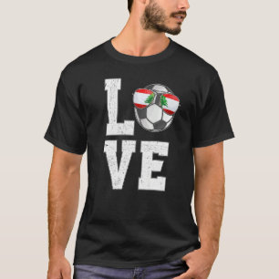 Libanon Fußball-Liebe Libanesische Fahne T-Shirt