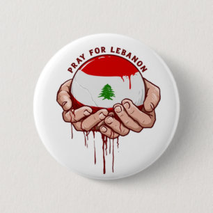 Libanon Gebets-Pin-Button Button