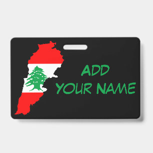 Libanon-Karte mit Flagge Ausweis