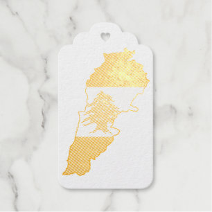 Libanon-Karte mit Flagge Geschenkanhänger