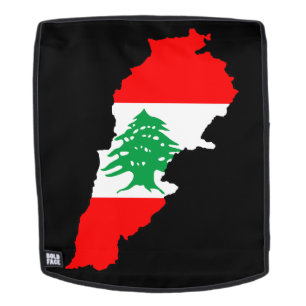 Libanon-Karte mit Flagge Rucksack