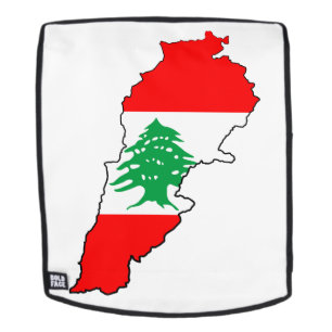 Libanon-Karte mit Flagge Rucksack