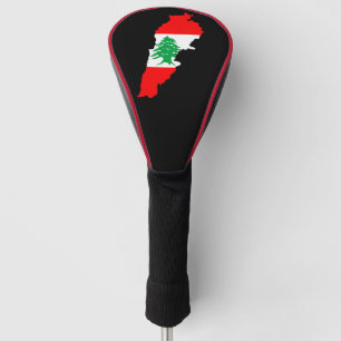 Libanon Karte mit Flaggenstone Magnet Golf Headcover