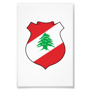 Libanon Landeswappen Symbol Emblem Flagge Fotodruck