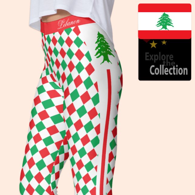 Libanon - Leggings, Mode, libanesische Flagge Leggings (Von Creator hochgeladen)